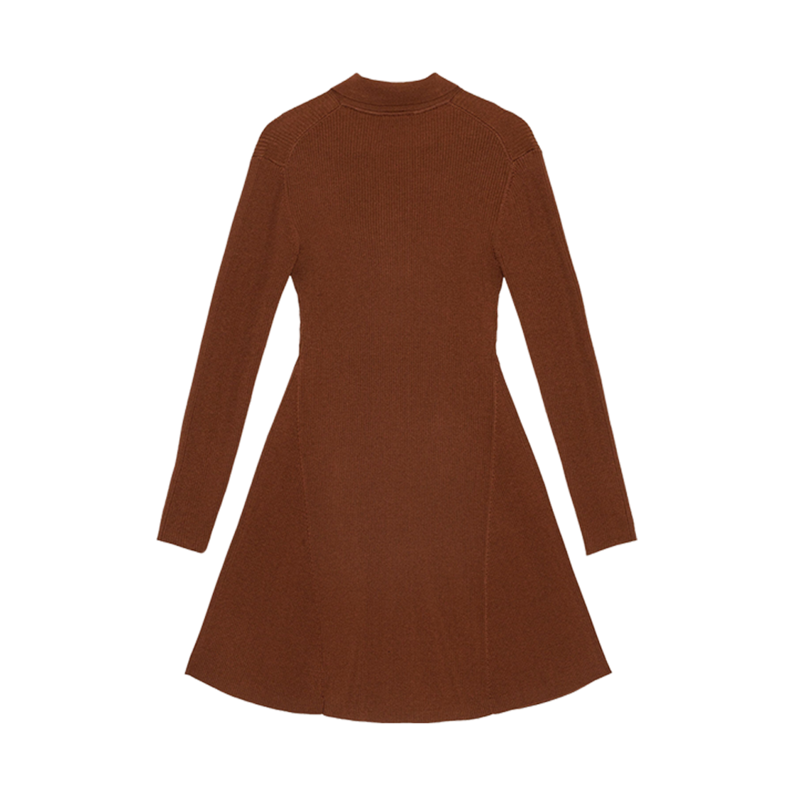 (W) 가니 퓨쳐 비스코스 립 미니 드레스 매더 브라운((W) Ganni Future Viscose Rib Mini Dress Madder Brown) - 2