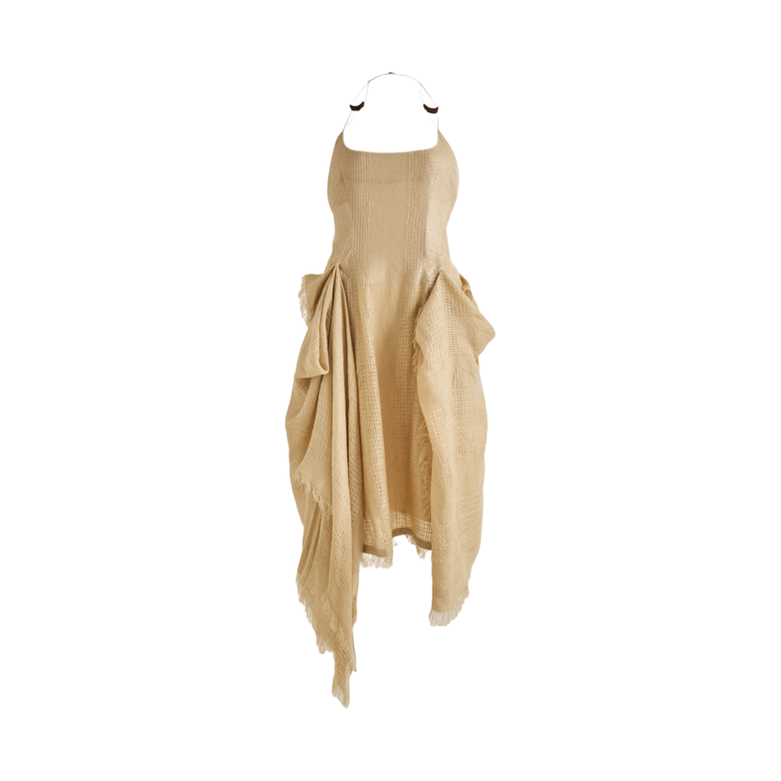 (W) 혜인 서 프린지드 크레센트 드레스 샌드((W) Hyein Seo Fringed Crescent Dress Sand)