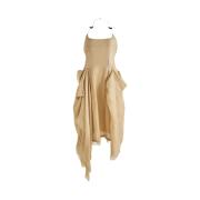 (W) Hyein Seo Fringed Crescent Dress Sand