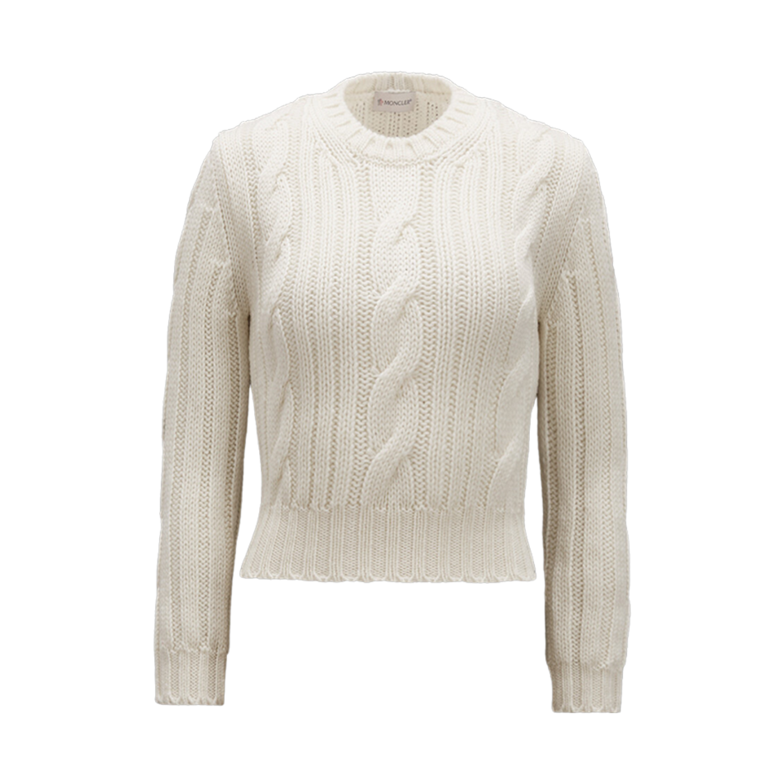 (W) 몽클레르 케이블 니트 울 점퍼 화이트 - 23FW((W) Moncler Cable Knit Wool Jumper White - 23FW)