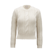 (W) Moncler Cable Knit Wool Jumper White - 23FW