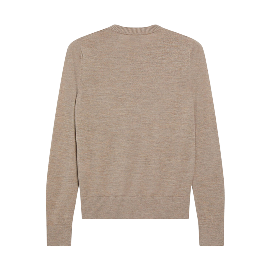 (W) 메종 키츠네 메리노 라운드넥 풀오버 폭스 헤드 패치 베이지 멜란지((W) Maison Kitsune Merinos R-Neck Pullover Fox Head Patch Beige Melange) - 2