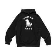 Human Made Worksout 20th Anniversary Jindo Dog Heavt Weight Hoodie Black
