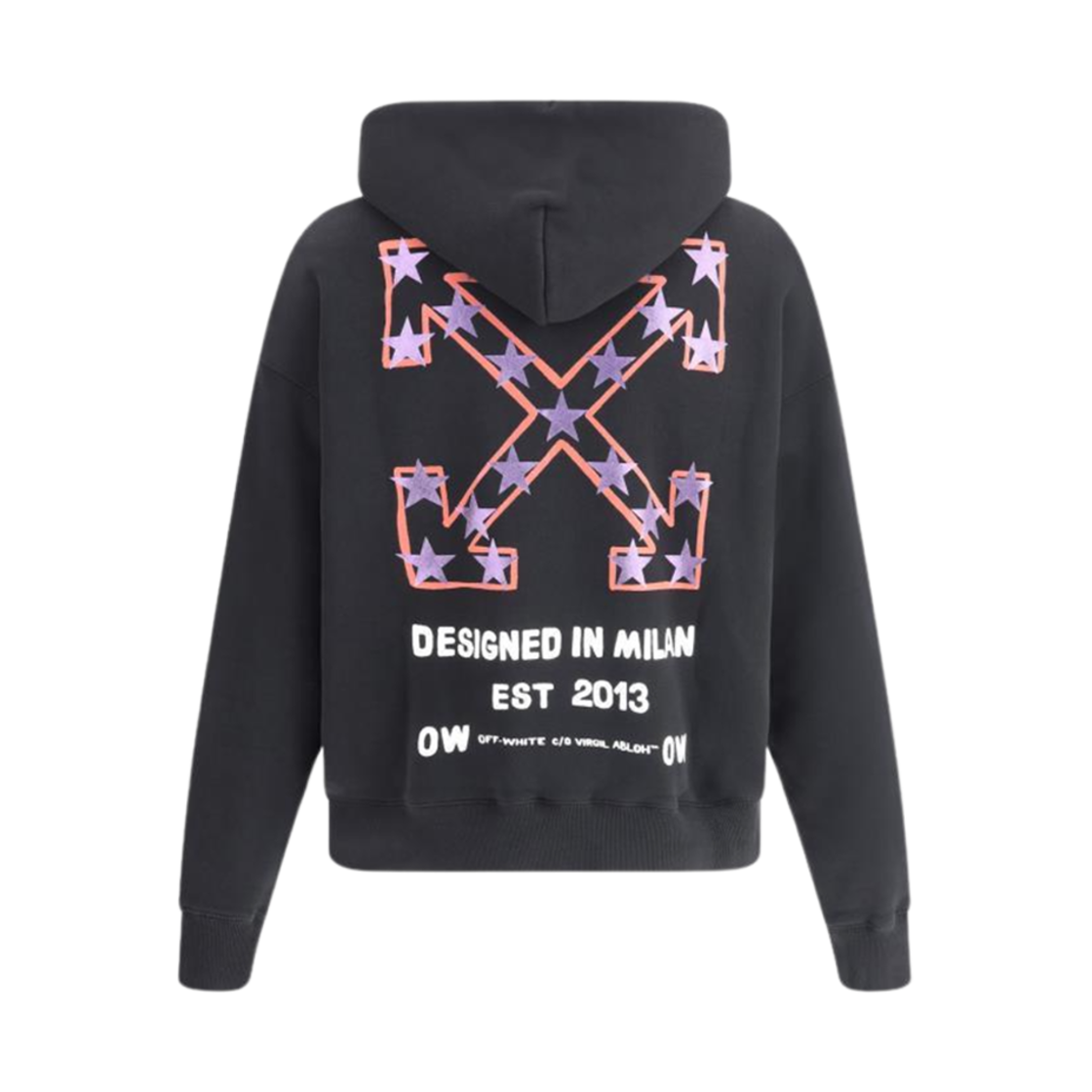 오프화이트 스타드 애로우 프린트 후드 블랙(Off-White Starred Arrow Print Hoodie Black) - 2