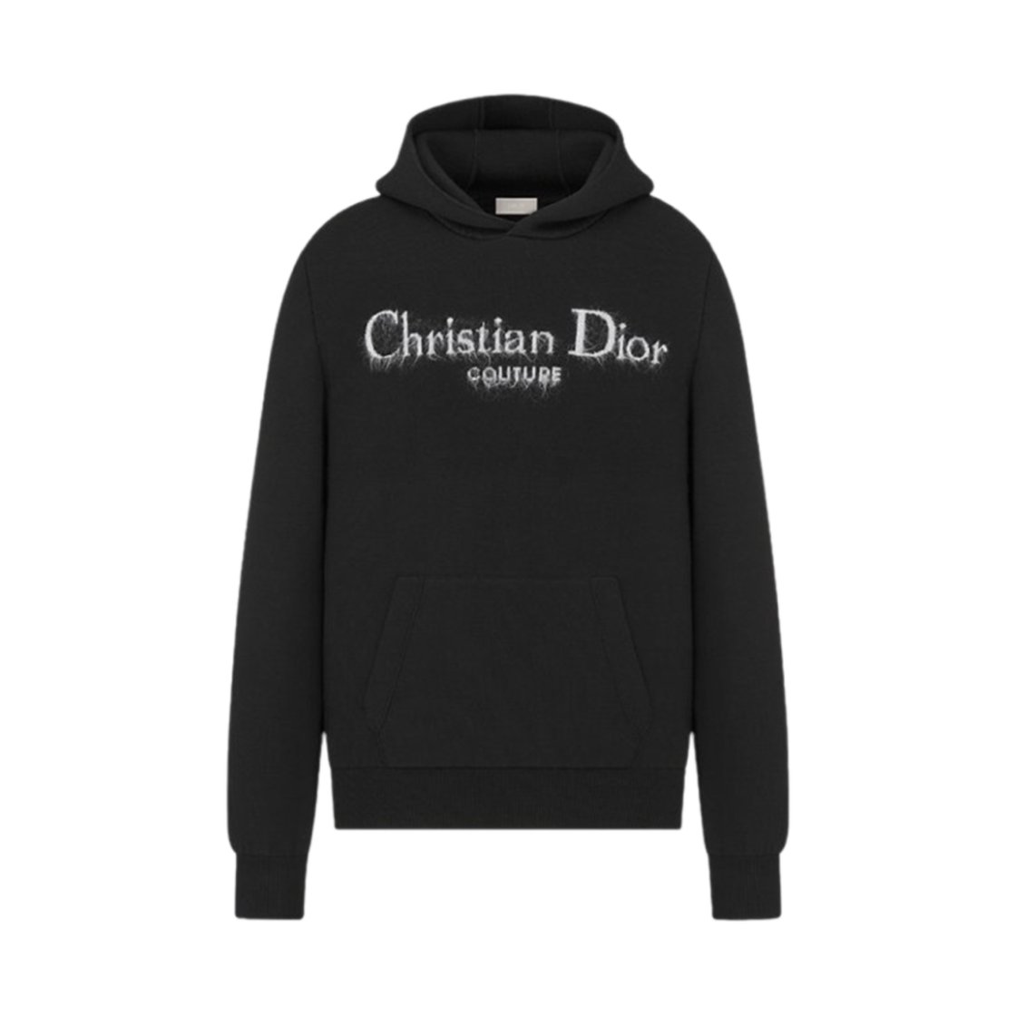 443M649AM008-C980 Dior Couture Hooded Sweatshirt Black Wool Blend
