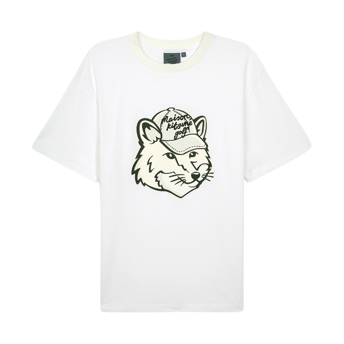 메종 키츠네 폭스 헤드 숏슬리브 티셔츠 화이트(Maison Kitsune Fox Head Short Sleeve T-Shirt White) - 1