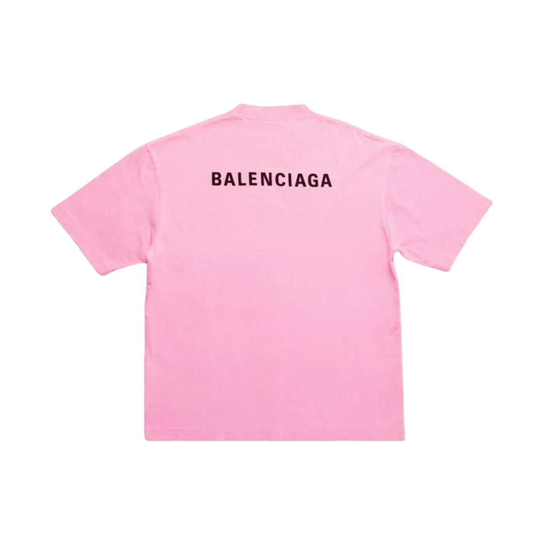(W) 발렌시아가 백 티셔츠 미디움 핏 플루오 핑크((W) Balenciaga Back T-Shirt Medium Fit Fluo Pink) - 2
