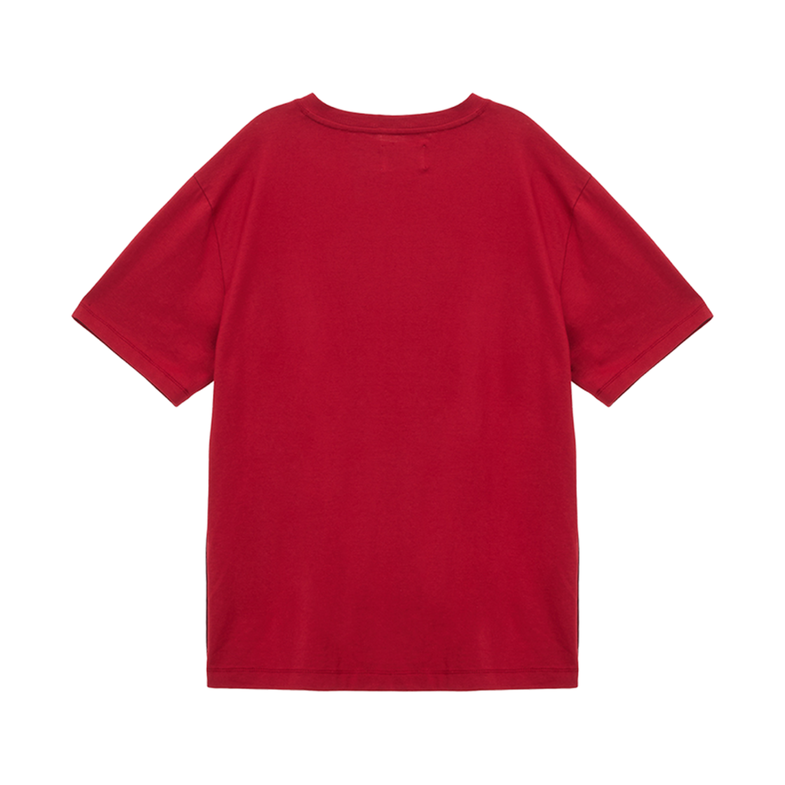 (W) 마뗑킴 사이드 로고 테이핑 박시 탑 레드((W) Matin Kim Side Logo Taping Boxy Top Red) - 2