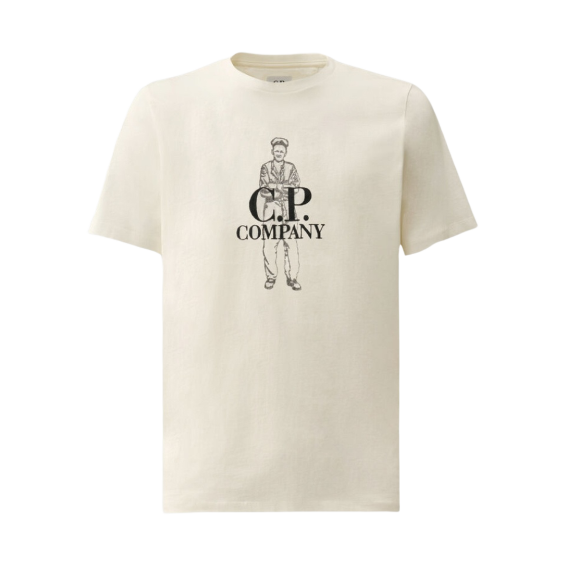 C.P. 컴퍼니 1020 저지 브리티시 세일러 티셔츠 거즈 화이트 - 24SS(C.P. Company 1020 Jersey British Sailor T-Shirt Gauze White - 24SS) - 1