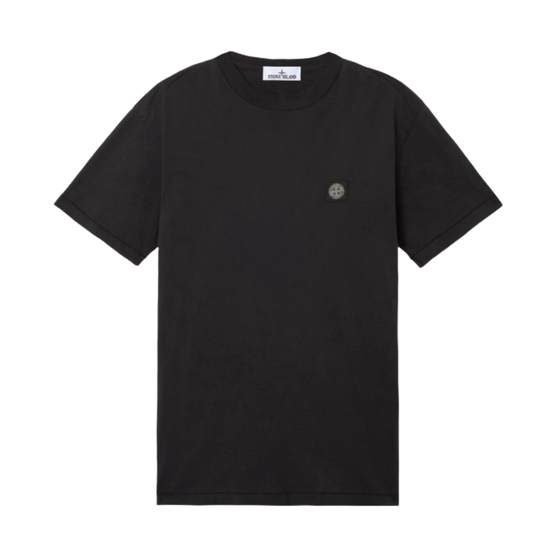 K1S1521000-39S0013-V0029 Stone Island 2100039 60/2 Cotton Jersey Slim Fit T-Shirt with Compass Logo Patch Black - 25SS