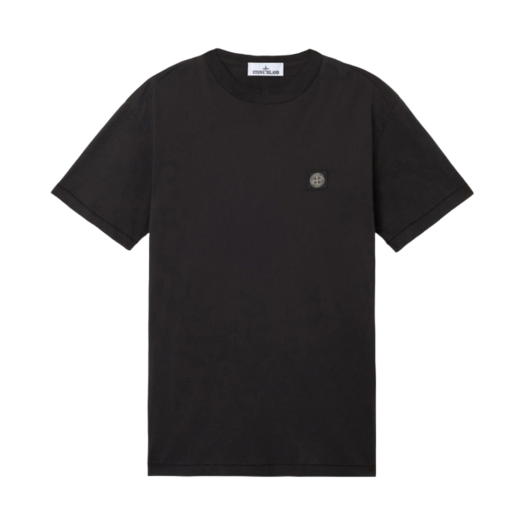 K1S1521000-39S0013-V0029 Stone Island 2100039 60/2 Cotton Jersey Slim Fit T-Shirt with Compass Logo Patch Black - 25SS