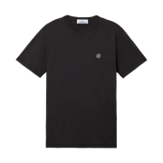Stone Island 2100039 60/2 Cotton Jersey Slim Fit T-Shirt with Compass Logo Patch Black - 25SS