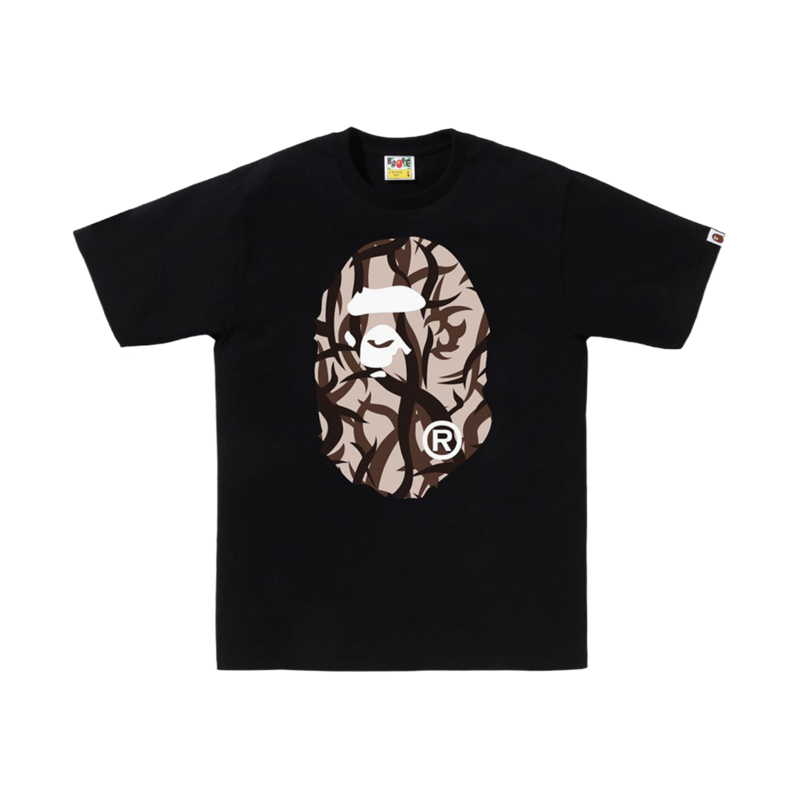 - BAPE Trial Camo Big Ape Head T-Shirt Black Beige