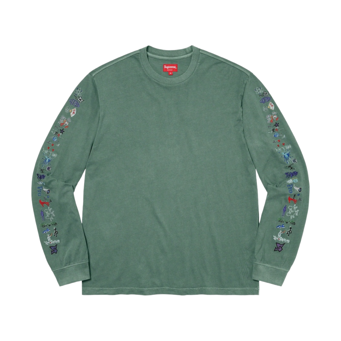 슈프림 아오이 아이콘즈 롱슬리브 탑 더스티 그린 - 23SS(Supreme Aoi Icons L/S Top Dusty Green - 23SS) - 1