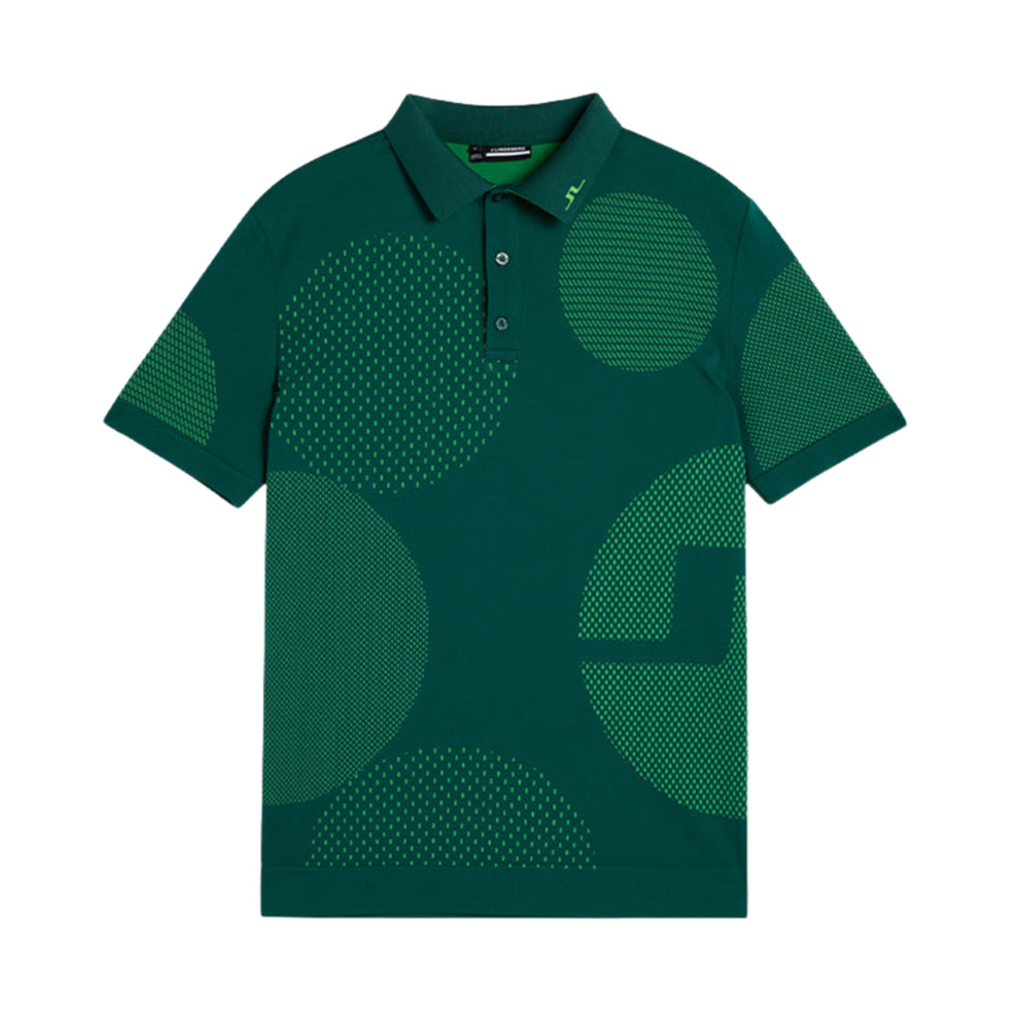 GMJT07776-M374 J.Lindeberg Nate Seamless Polo Rain Forest