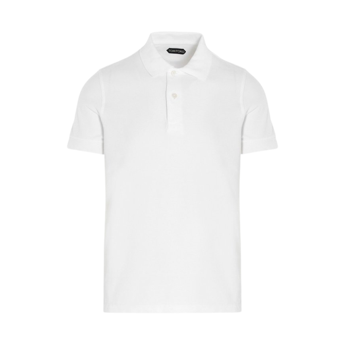 BA266-TFJ982-N01 Tom Ford Logo Embroidery Cotton Polo White