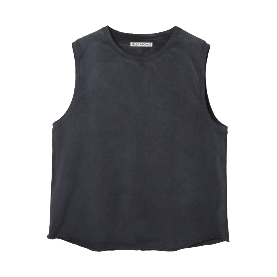 밀로 아카이브 크레이들 데미지 슬리브리스 워시드 블랙(Millo Archive Cradle Damage Sleeveless Washed Black)