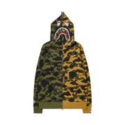 BAPE 1st Camo Separate Shark Full Zip Hoodie Yellow