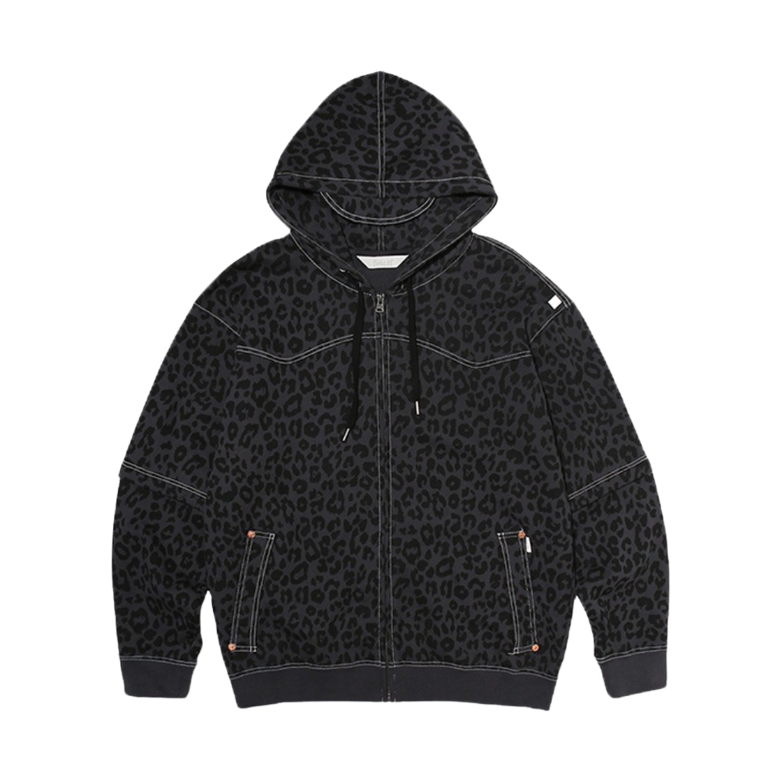 트루릴리젼 x 페치 스웻 세퍼레이트 후디 레오파드 차콜