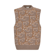 Dior x Cactus Jack Oversized Sleeveless Sweater Beige Brown