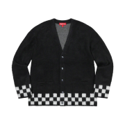 Supreme Brushed Checkerboard Cardigan Black - 21SS