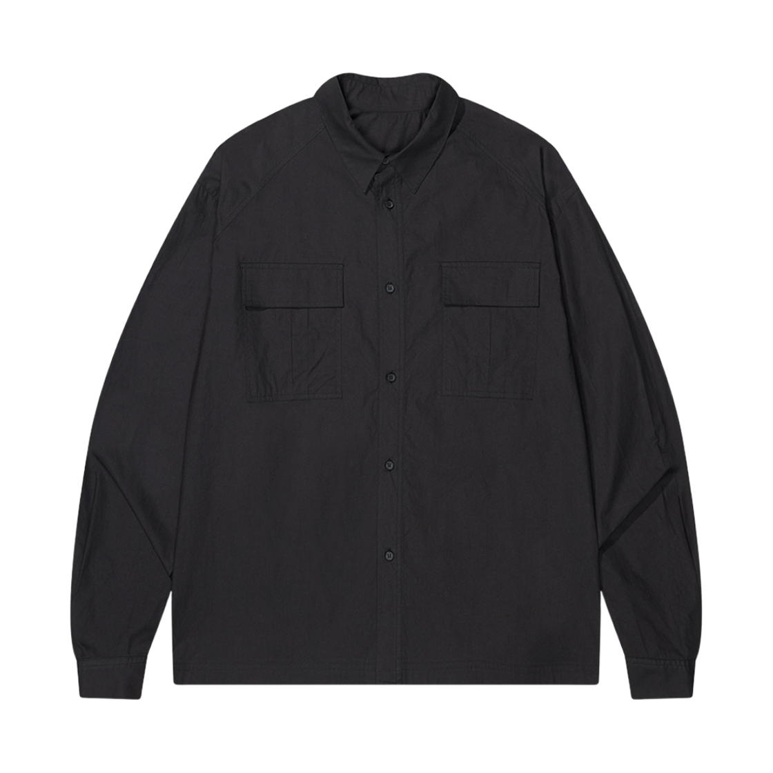 필더스 남성 투포켓 코튼 오버핏 셔츠 블랙