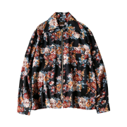 Kapital Silk Rayon Champagne Maria Pattern Drizzle Open Collar Shirt L/S Black
