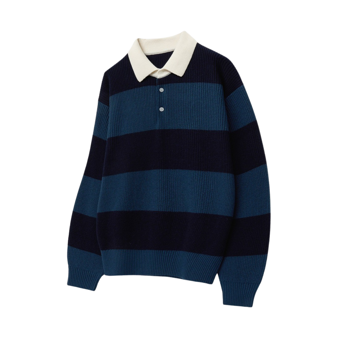 티엔지티 오버핏 울캐시 럭비 폴로 니트 네이비(TNGT Over-fit Wool Cashmere Rugby Polo Knit Navy)