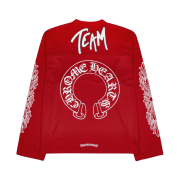 Chrome Hearts Matty Boy Mesh Form CH Team Long Sleeve Stadium Jersey Red