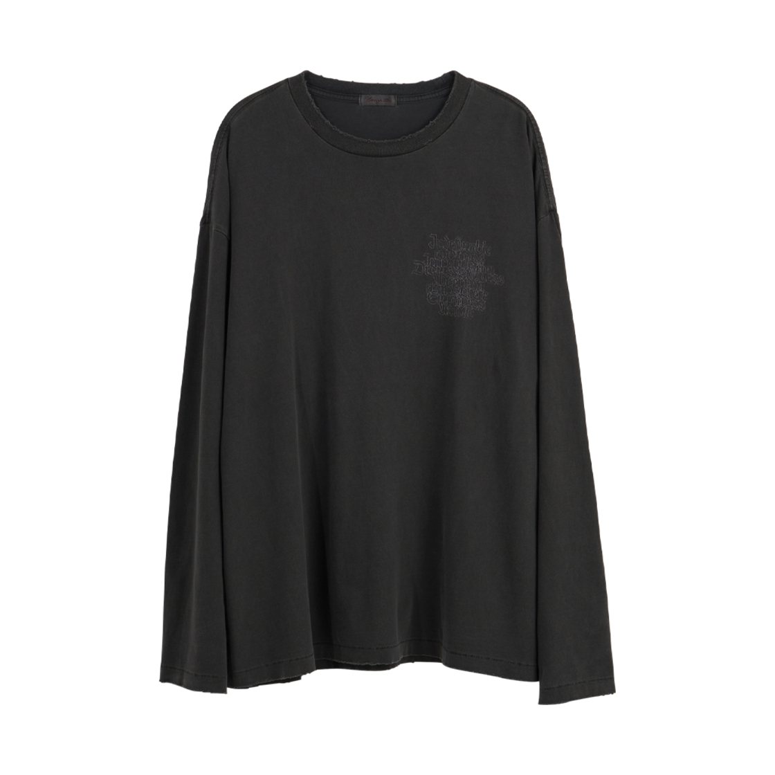 아마이유우츠 언타이틀 롱 슬리브 티 챠콜(Amaiyuutsu Untitled Long Sleeve Tee Charcoal)