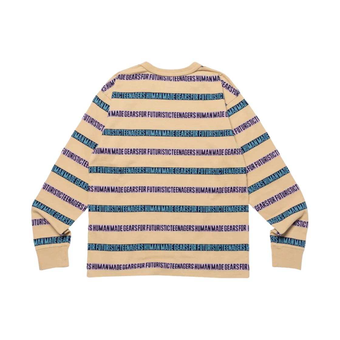 휴먼 메이드 자카드 롱슬리브 티셔츠 베이지(Human Made Jacquard L/S T-Shirt Beige) - 2
