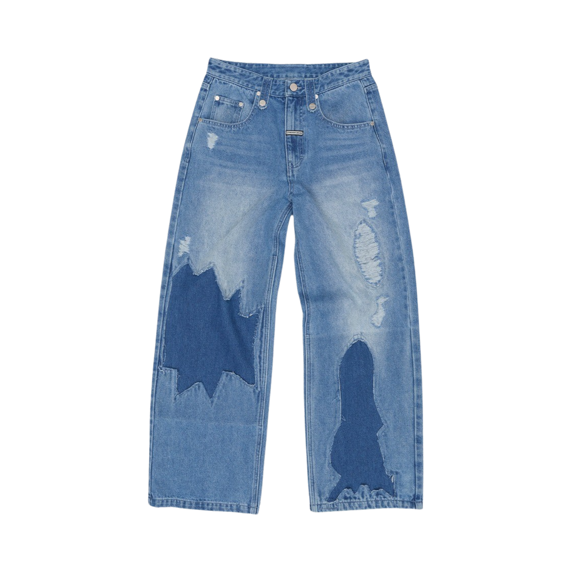 VH2ESUD111ABL Thevinylhouse Patchwork Denim Pants Blue