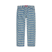 Supreme Frayed Logos Regular Jean Blue - 21SS