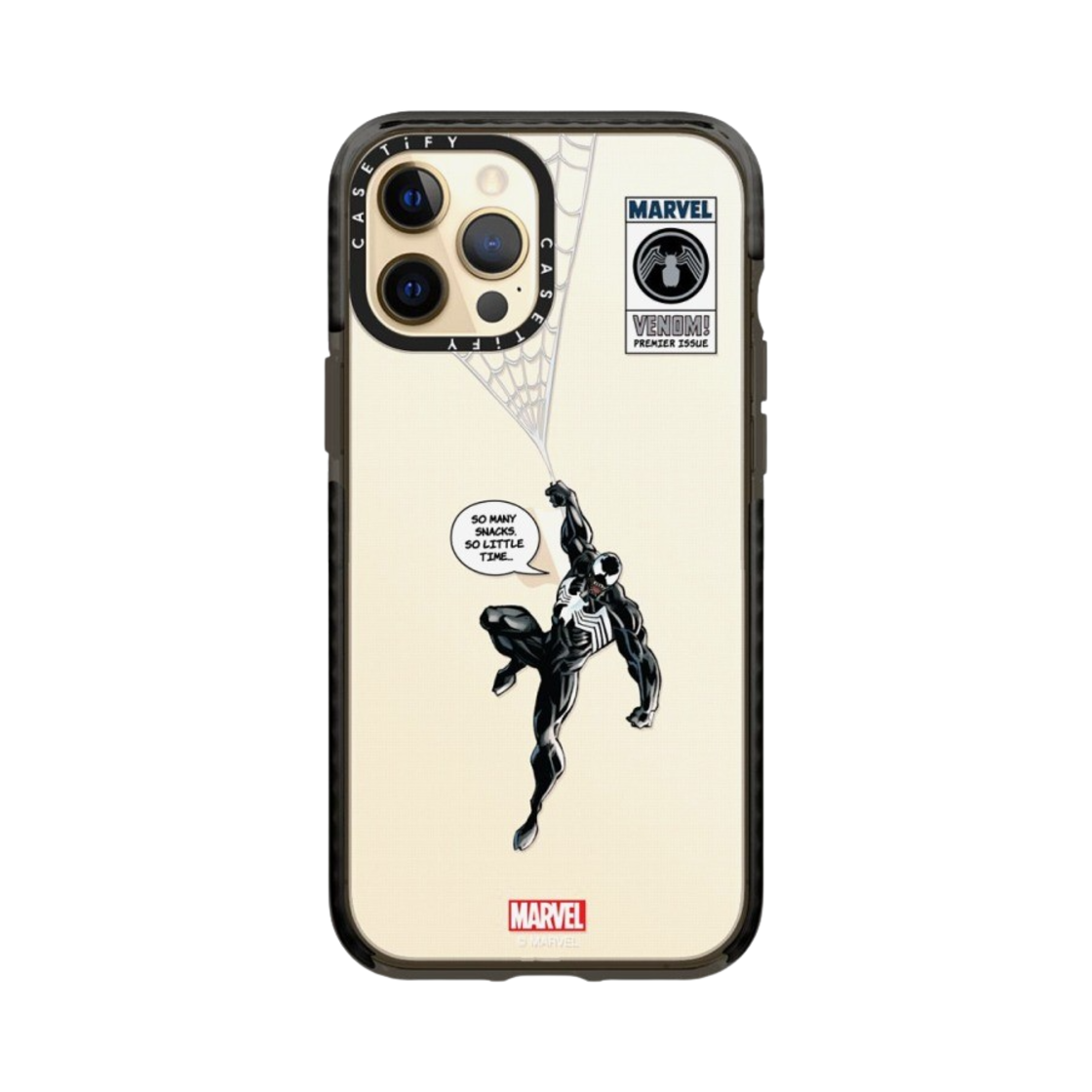 케이스티파이 x 마블 아이폰 베놈 행잉 임팩트 케이스 클리어 글로시 블랙(Casetify x Marvel iPhone Venom Hanging Impact Case Clear Glossy Black) - 4