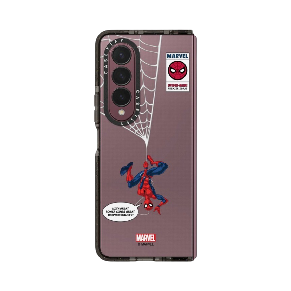 케이스티파이 x 마블 갤럭시 스파이더맨 행잉 임팩트 케이스 클리어 블랙(Casetify x Marvel Galaxy Spider-Man Hanging Impact Case Clear Black) - 3