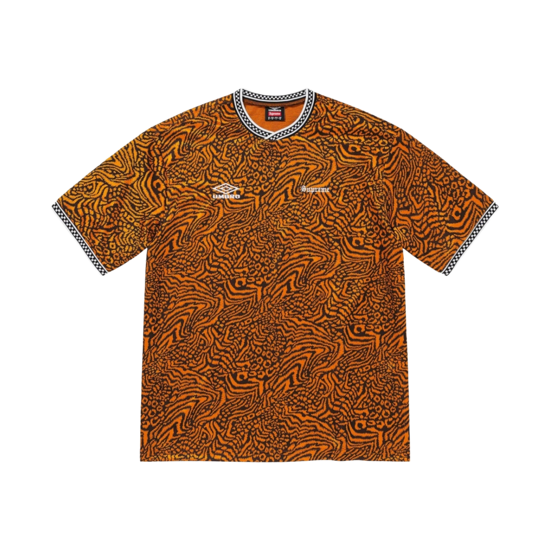 슈프림 x 엄브로 자카드 애니멀 프린트 사커 저지 오렌지 - 23SS(Supreme x Umbro Jacquard Animal Print Soccer Jersey Orange - 23SS) - 1