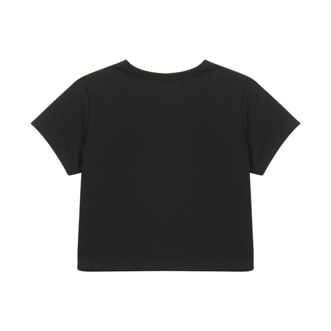 (W) 마뗑킴 커티드 로고 크롭탑 블랙((W) Matin Kim Cutted Logo Crop Top Black) - 2