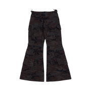 The Museum Visitor Ten Flap Pocket Bootscut Cargo Pants Camo