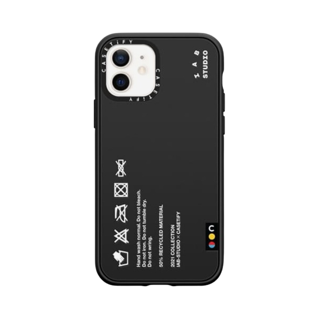 케이스티파이 x 아이앱 스튜디오 아이폰 매트 클로스 태그 케이스 블랙(Casetify x IAB Studio iPhone Matte Cloth Tag Case Black) - 2