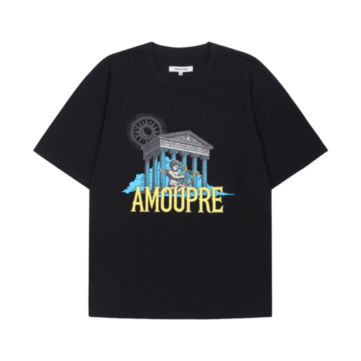 J3TAM25321BKX AMOUPRE Divine Grace Angel Artwork T-shirt Black
