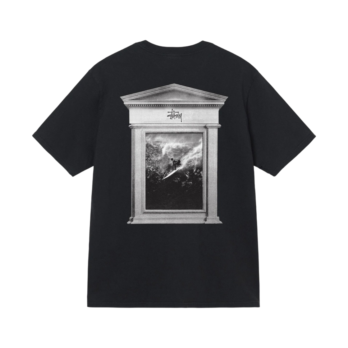 스투시 서프 톰 피그먼트 다이드 티셔츠 블랙