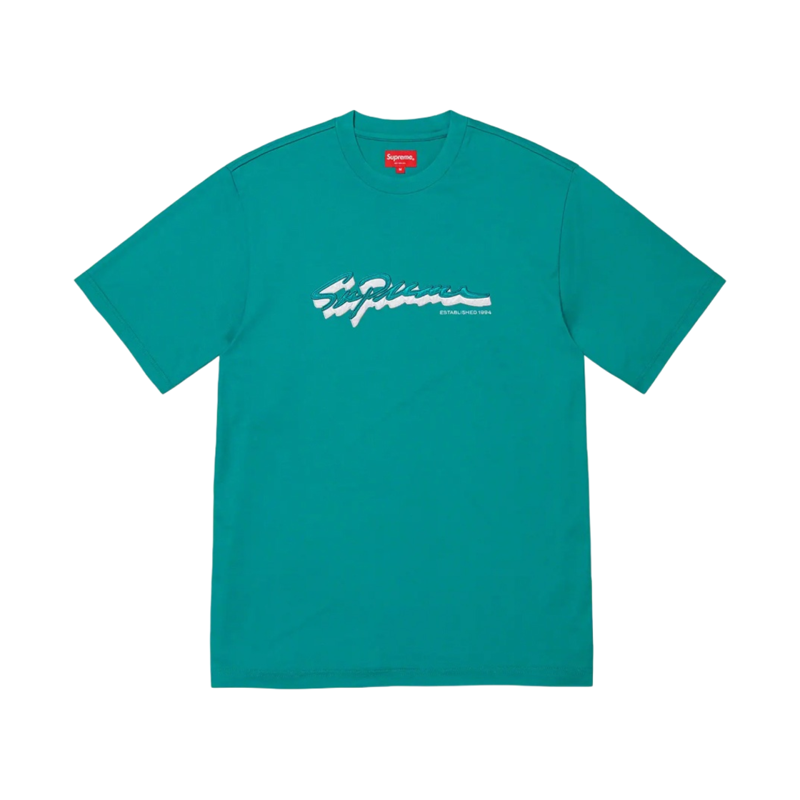 슈프림 쉐도우 스크립트 숏슬리브 탑 틸 - 22FW(Supreme Shadow Script S/S Top Teal - 22FW) - 1