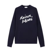 Maison Kitsune Handwriting Clean Sweatshirt Navy