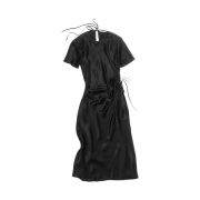 (W) Acne Studios Satin Wrap Dress Black