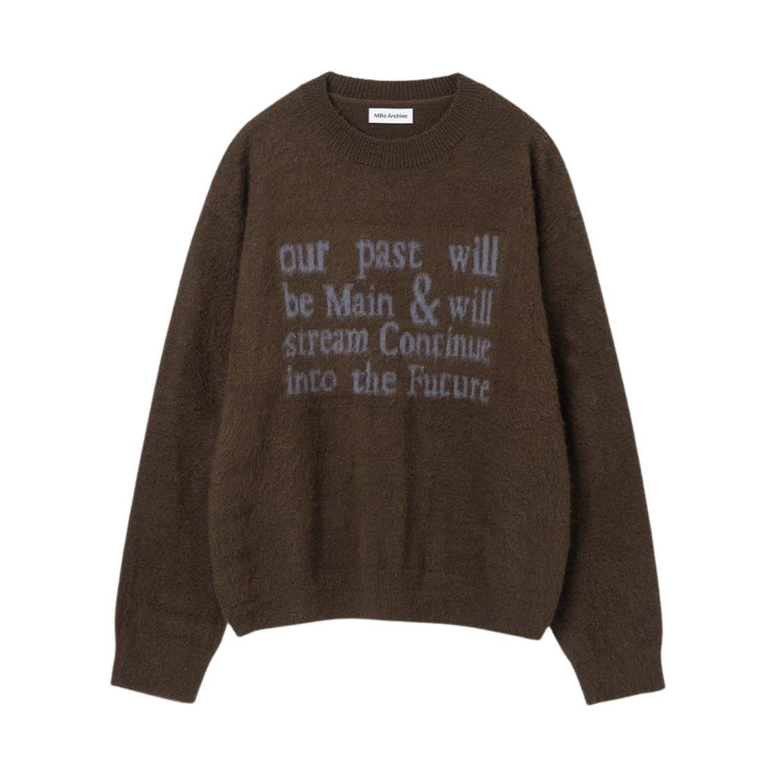 밀로 아카이브 글로리 텍스트 니트 브라운