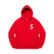 Supreme S Logo Hooded Sweatshirt Red - 22FW