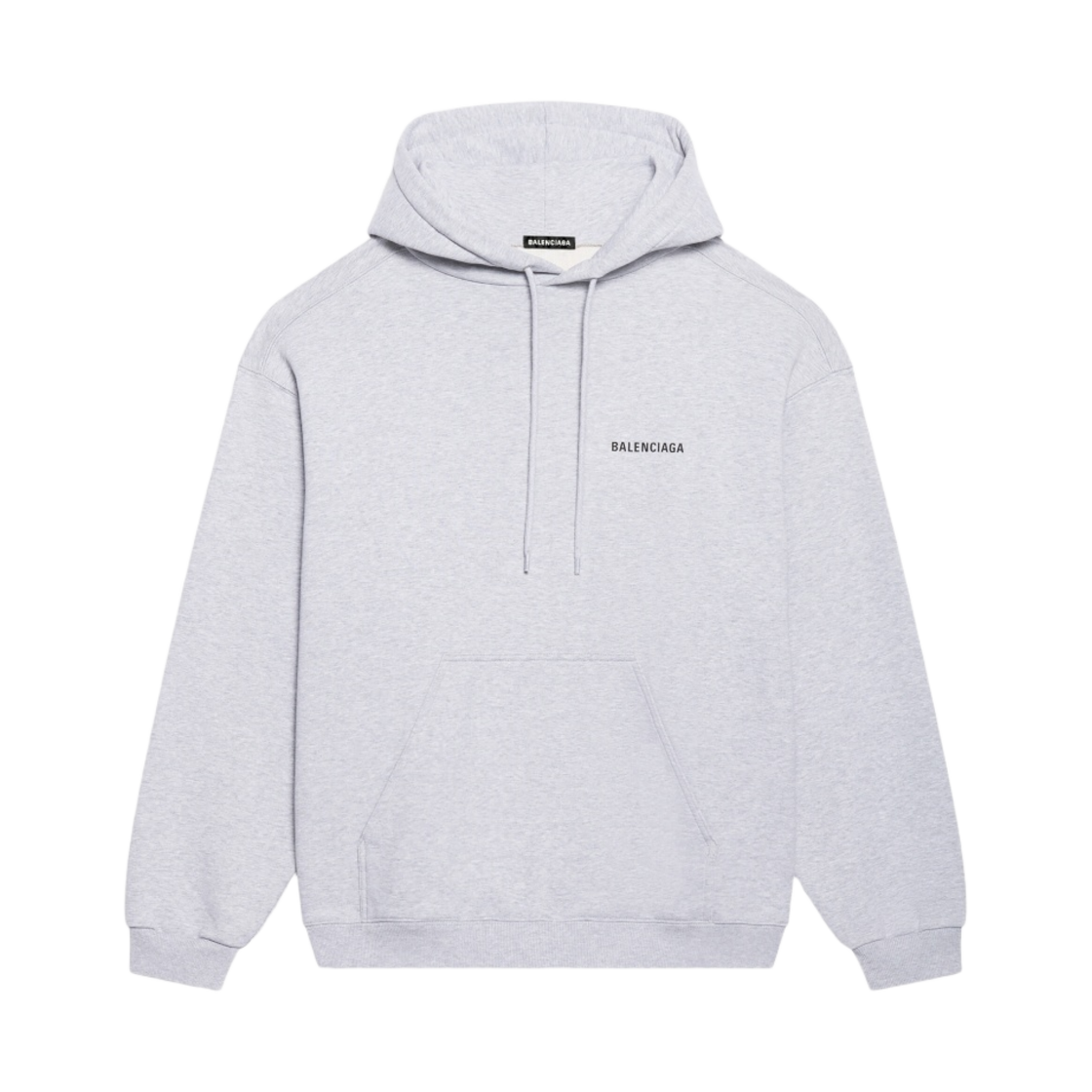 600583TIV841167 Balenciaga Logo Hoodie Medium Fit Grey Black