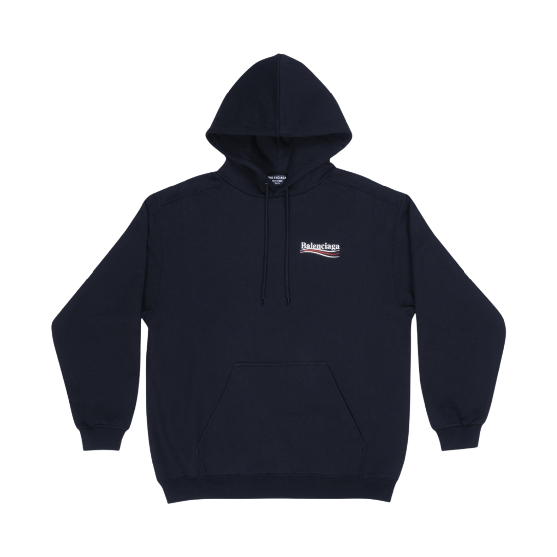 발렌시아가 폴리티컬 캠페인 미디움 핏 후드 블랙