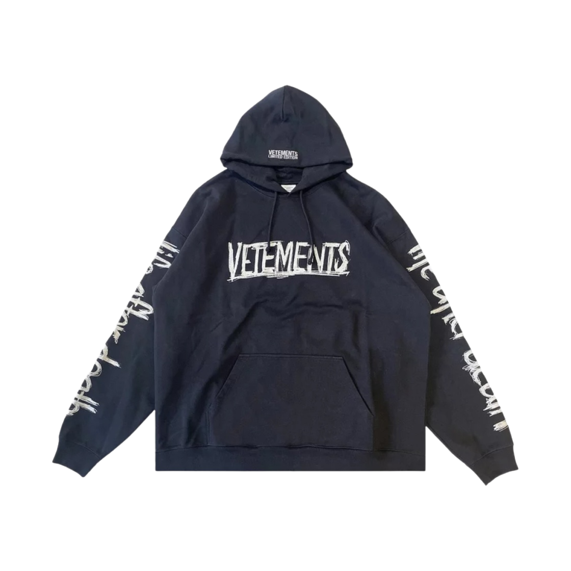 베트멍 월드투어 후디 블랙 실버(Vetements World Tour Hoodie Black Silver) - 2