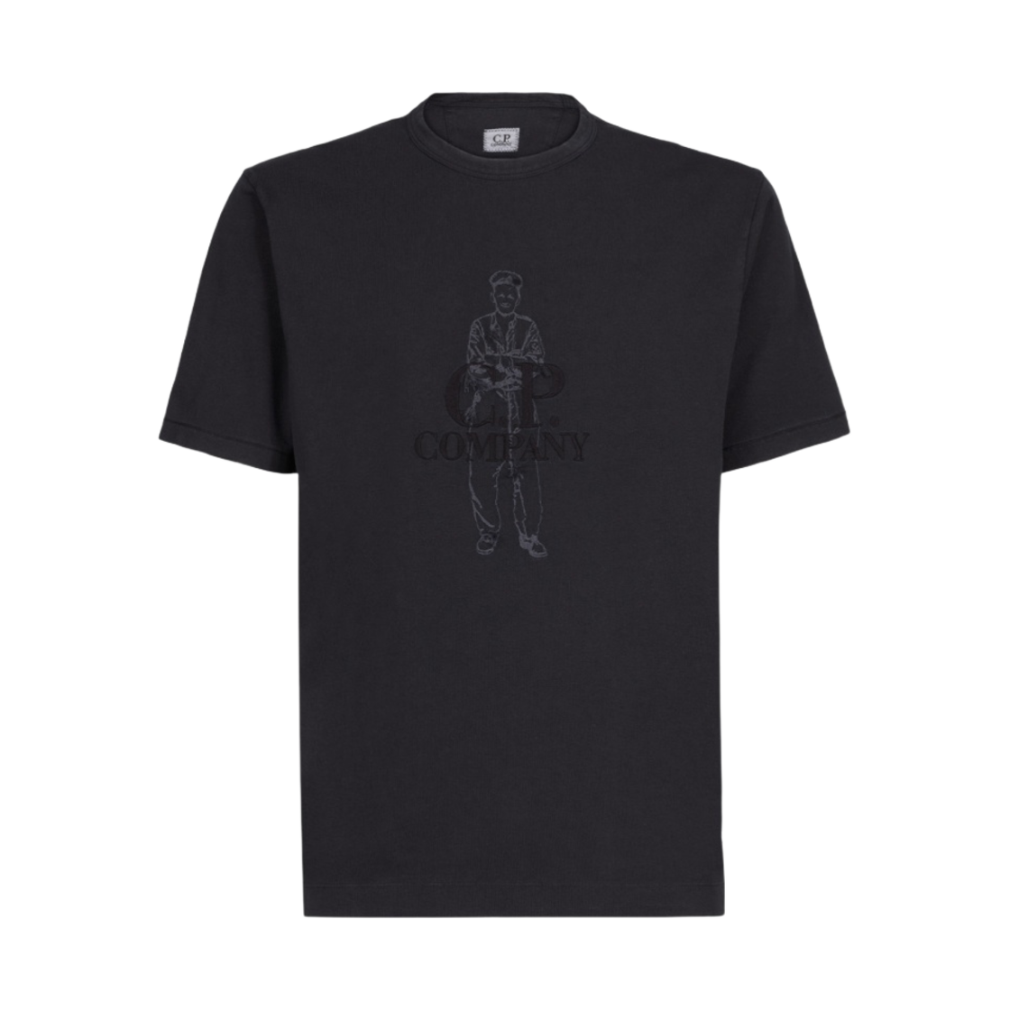 C.P. 컴퍼니 1020 저지 브리티시 세일러 티셔츠 블랙 - 23SS(C.P. Company 1020 Jersey British Sailor T-Shirt Black - 23SS) - 1